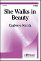 She Walks in Beauty TTBB choral sheet music cover